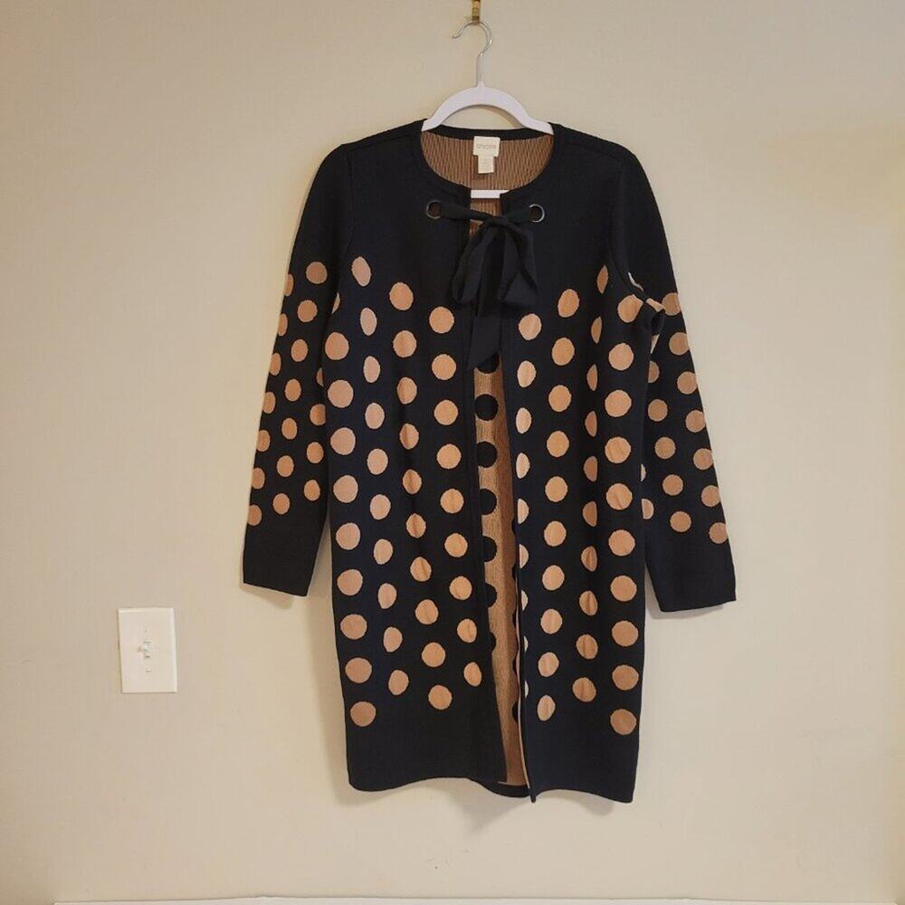Chico’s Black/Gold Poka Dot Sweater